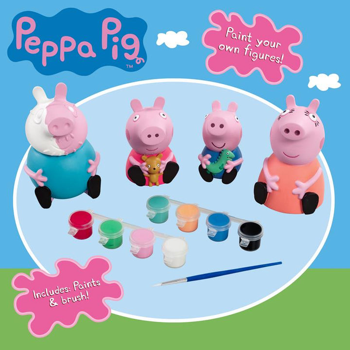 Peppa Pig Paint-Up Plaster Figures Set