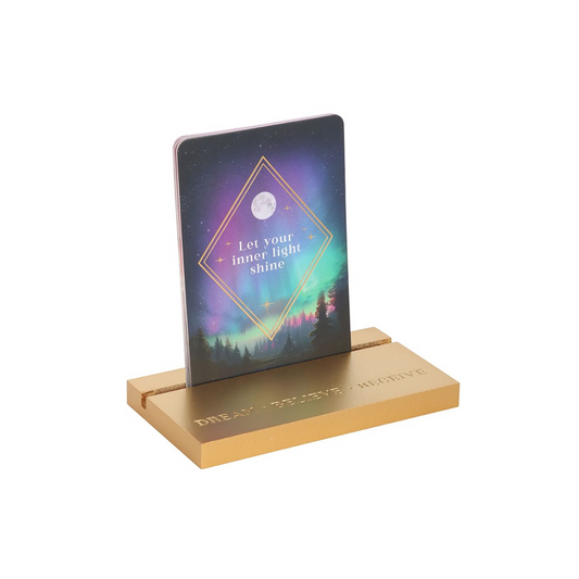 Ethereal Affirmation Cards with Wooden Stand, alternate view