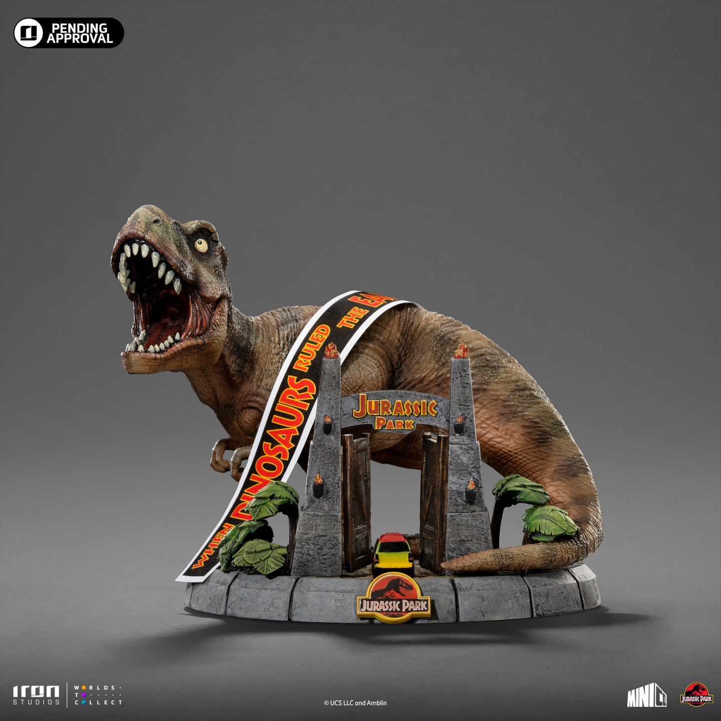 Iron Studios Jurassic Park MiniCo 30th Anniversary Deluxe T-Rex Figure : Release Date ETA AUGUST