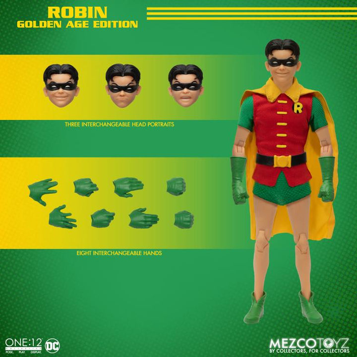 Mezco DC Comics One:12 Collective Robin (Golden Age Edition) Action Figure