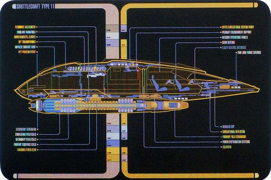 Type-11 Shuttlecraft (NCC-1710-E) Model Diecast Ship (Eaglemoss / Star Trek), alternate view
