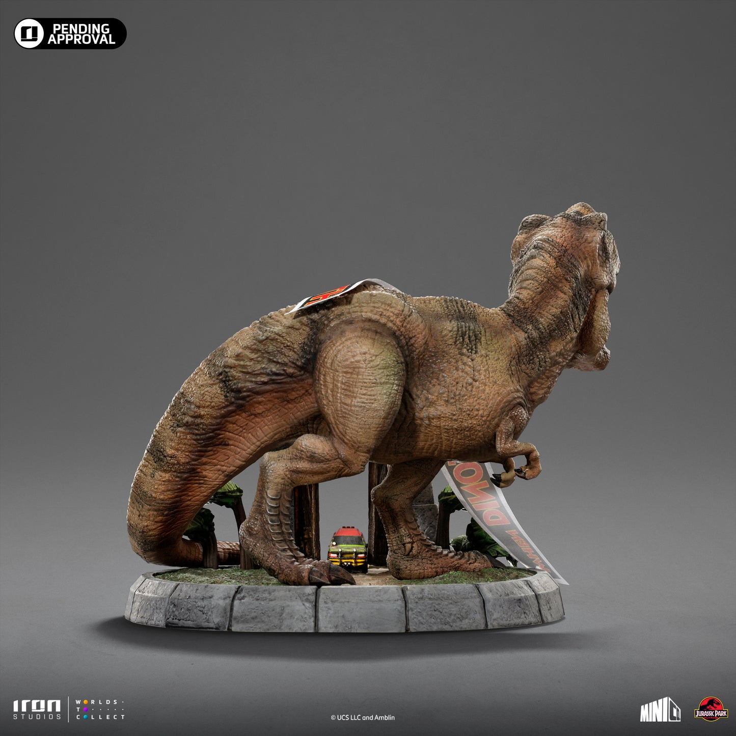 Iron Studios Jurassic Park MiniCo 30th Anniversary Deluxe T-Rex Figure : Release Date ETA AUGUST