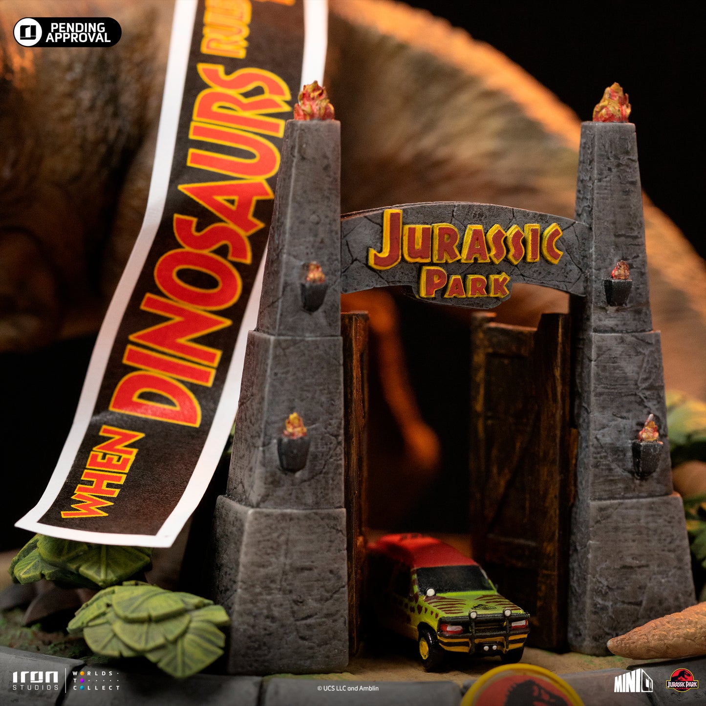 Iron Studios Jurassic Park MiniCo 30th Anniversary Deluxe T-Rex Figure : Release Date ETA AUGUST