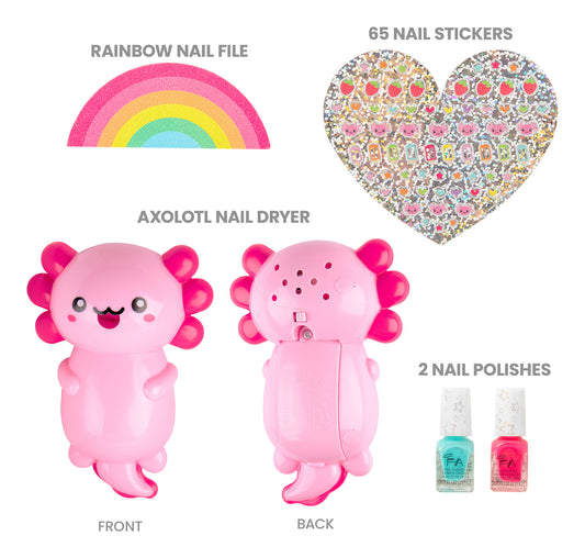 Fashion Angels Axolotl Hair Dryer Nail Art Design Kit