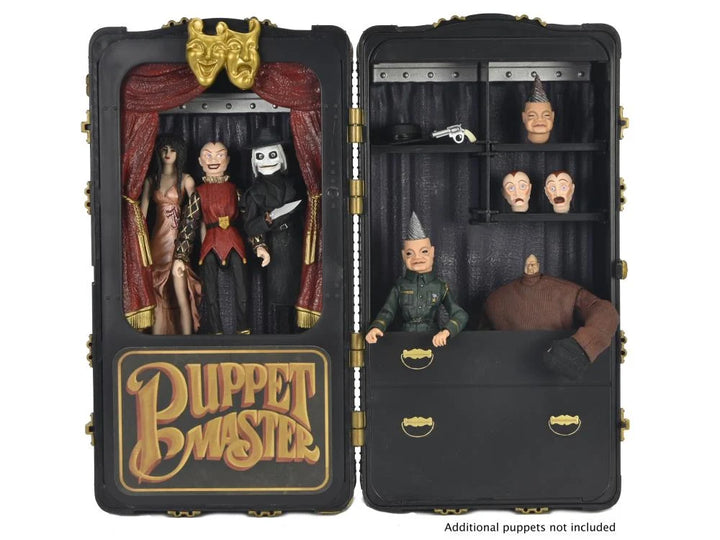 NECA Puppet Master Action Figure Set Leech Woman and Toulons Puppet Case
