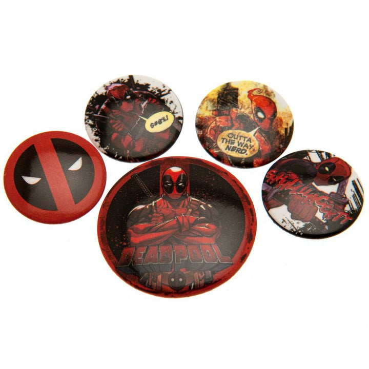 Marvel Deadpool Button Badge Set