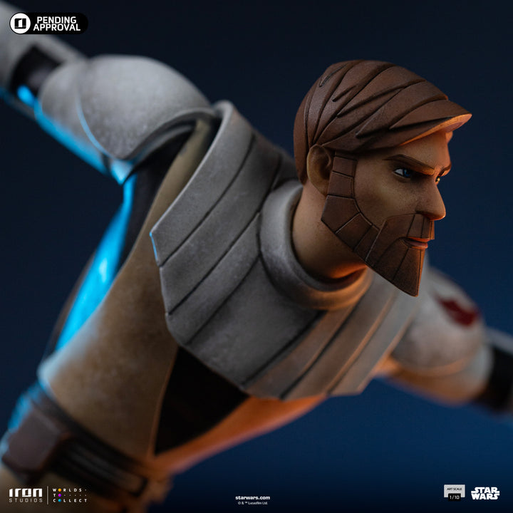 Iron Studios Obi Wan Kenobi Star Wars The Clone Wars Art Scale Statue Limited Edition 1 10 Scale