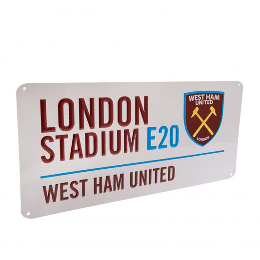 West Ham United FC White Street Sign, alternate view