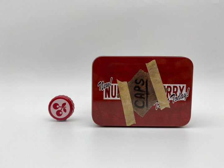 Fallout Nuka Cherry Tin with Bottle Caps Game Collectible Set