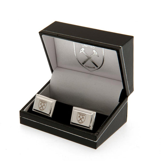 West Ham United FC Silver Plated Cufflinks, alternate view