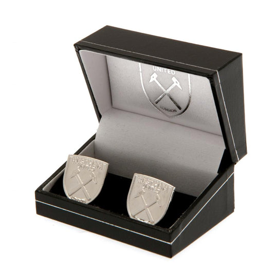 West Ham United FC Silver Plated Formed Cufflinks, alternate view