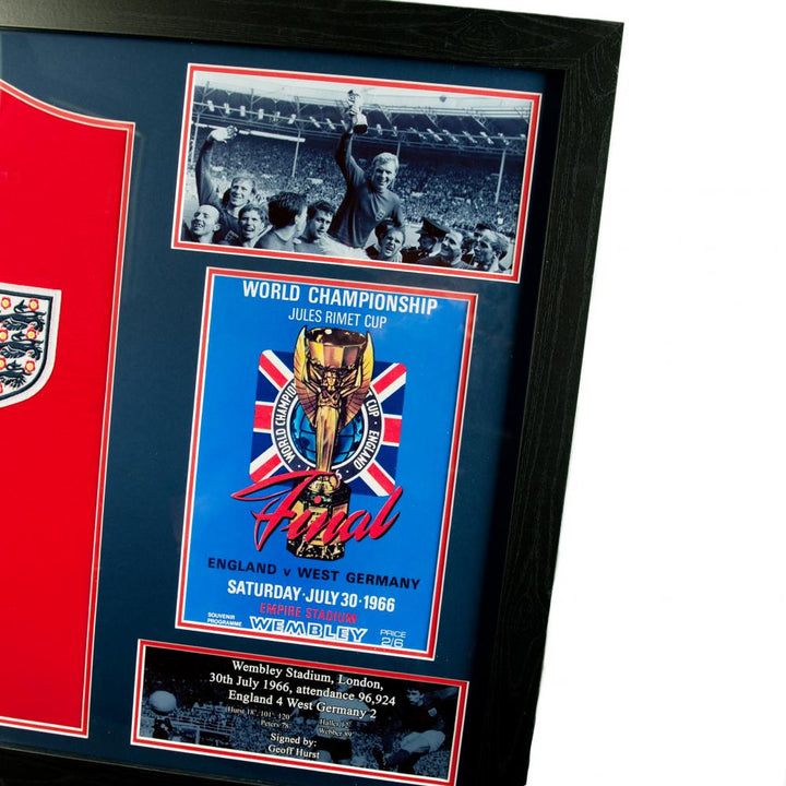 England 1996 Sir Geoff Hurst Signed Shirt (Framed)