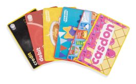 Casdon Pretend Play Cards Toy Bank Cards for Kids Shopping Games