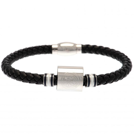 Scottish FA Colour Ring Leather Bracelet, alternate view