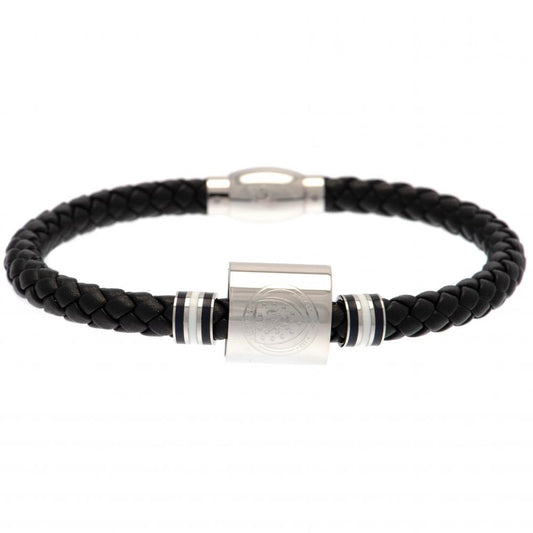 Scottish FA Colour Ring Leather Bracelet, alternate view