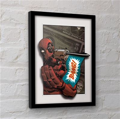 Marvel Comics Deadpool (Bang!) Breakout 3D Effect Framed 30 x 40 cm Print