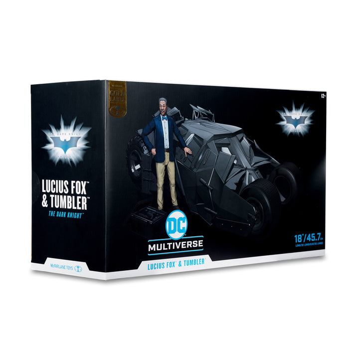 DC Multiverse Lucius Fox & Tumbler (The Dark Knight Rises) Gold Label Vehicle