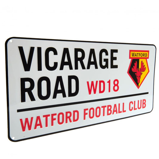 Watford FC White Street Sign, alternate view