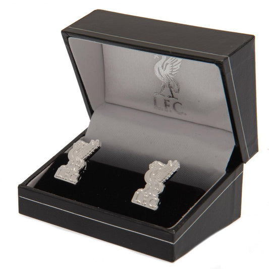 Liverpool FC Silver Plated Formed Liverbird Cufflinks, alternate view