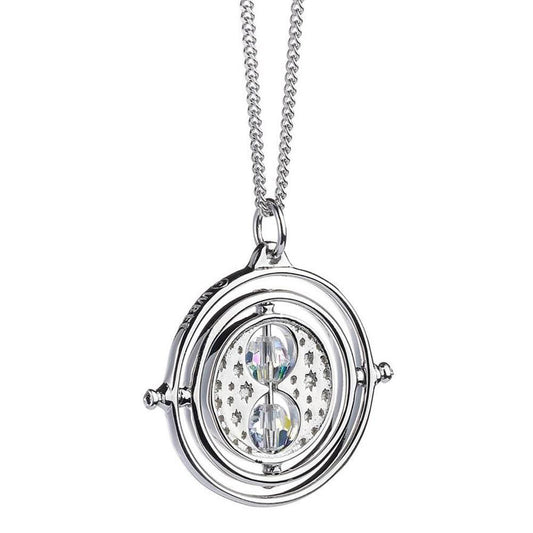 Harry Potter Sterling Silver Time Turner Crystal Necklace, alternate view