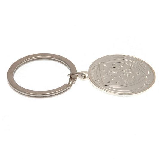 Scottish FA Silver Plated Crest Keyring, alternate view