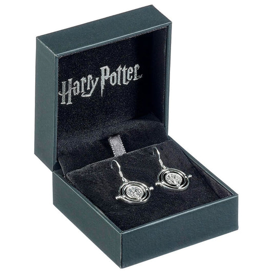 Harry Potter Sterling Silver Time Turner Crystal Hook Earrings, alternate view