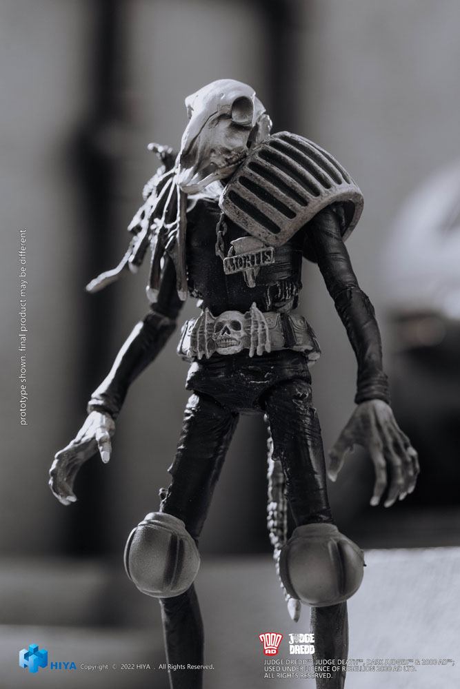 2000 AD Exquisite Mini Action Figure 1/18 Scale Black and White Judge Mortis - Infinity Collectables  - #tag1#