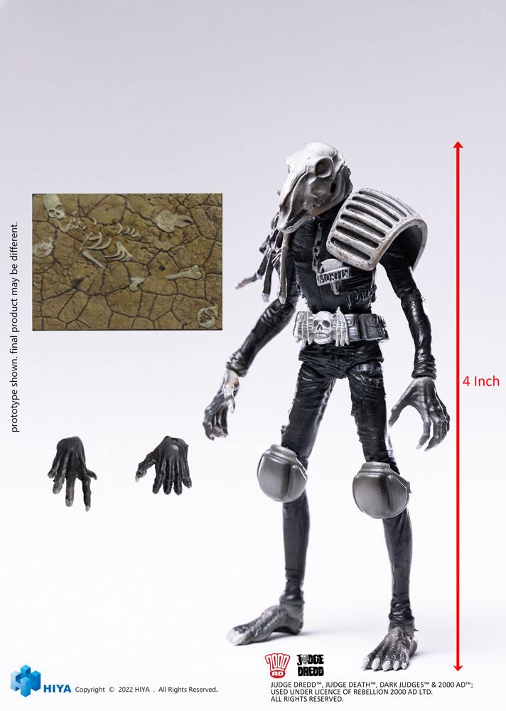 2000 AD Exquisite Mini Action Figure 1/18 Scale Black and White Judge Mortis - Infinity Collectables  - #tag1#