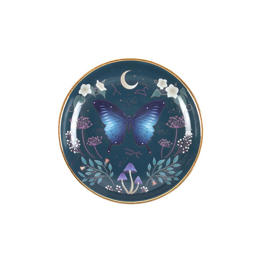 Round Midnight Moth Trinket Dish, alternate view