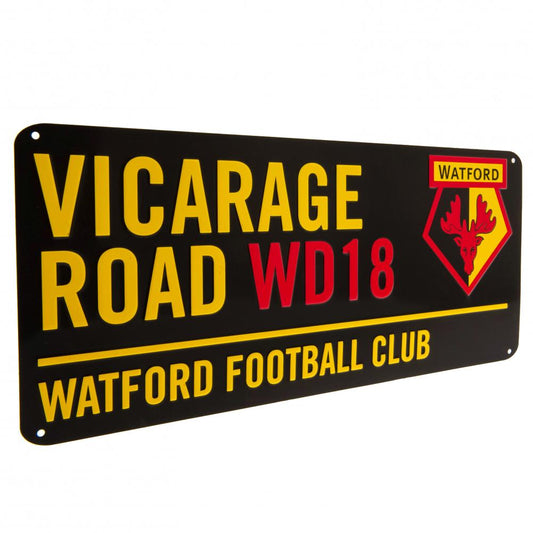 Watford FC Colour Street Sign, alternate view