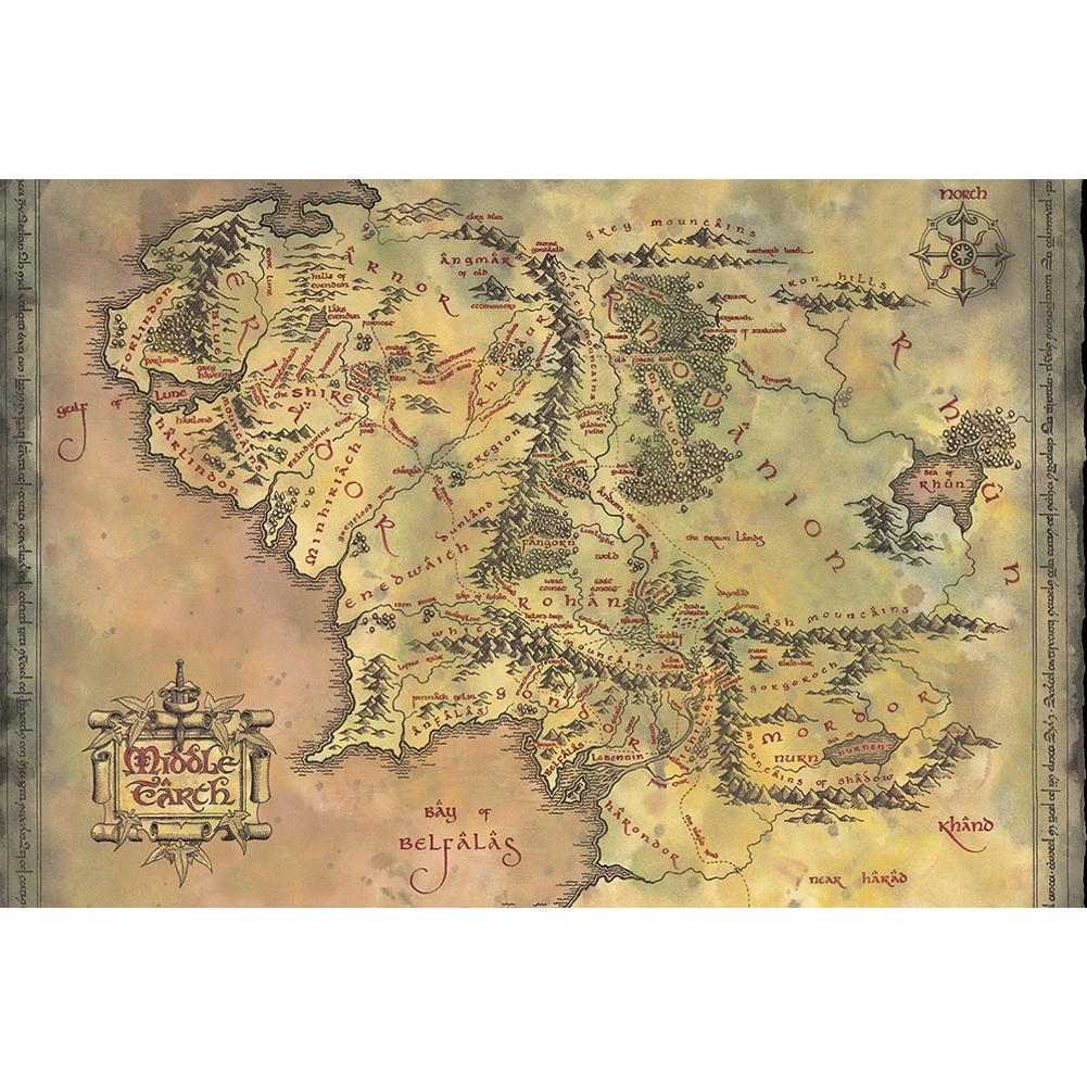 The Lord Of The Rings Poster Middle Earth