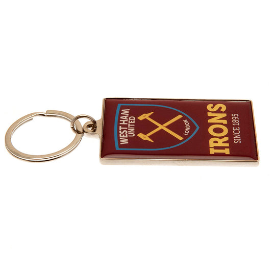 West Ham United FC Deluxe Keyring, alternate view