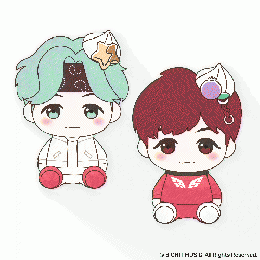 SUGA & JIN TinyTAN Sweet Time Osuwari Plush Doll