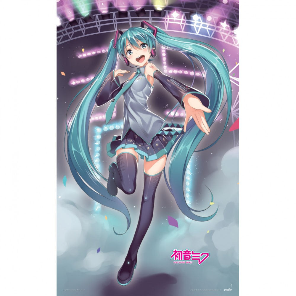 Popbuddies Hatsune Miku Vocaloid On Stage XL Fabric Poster
