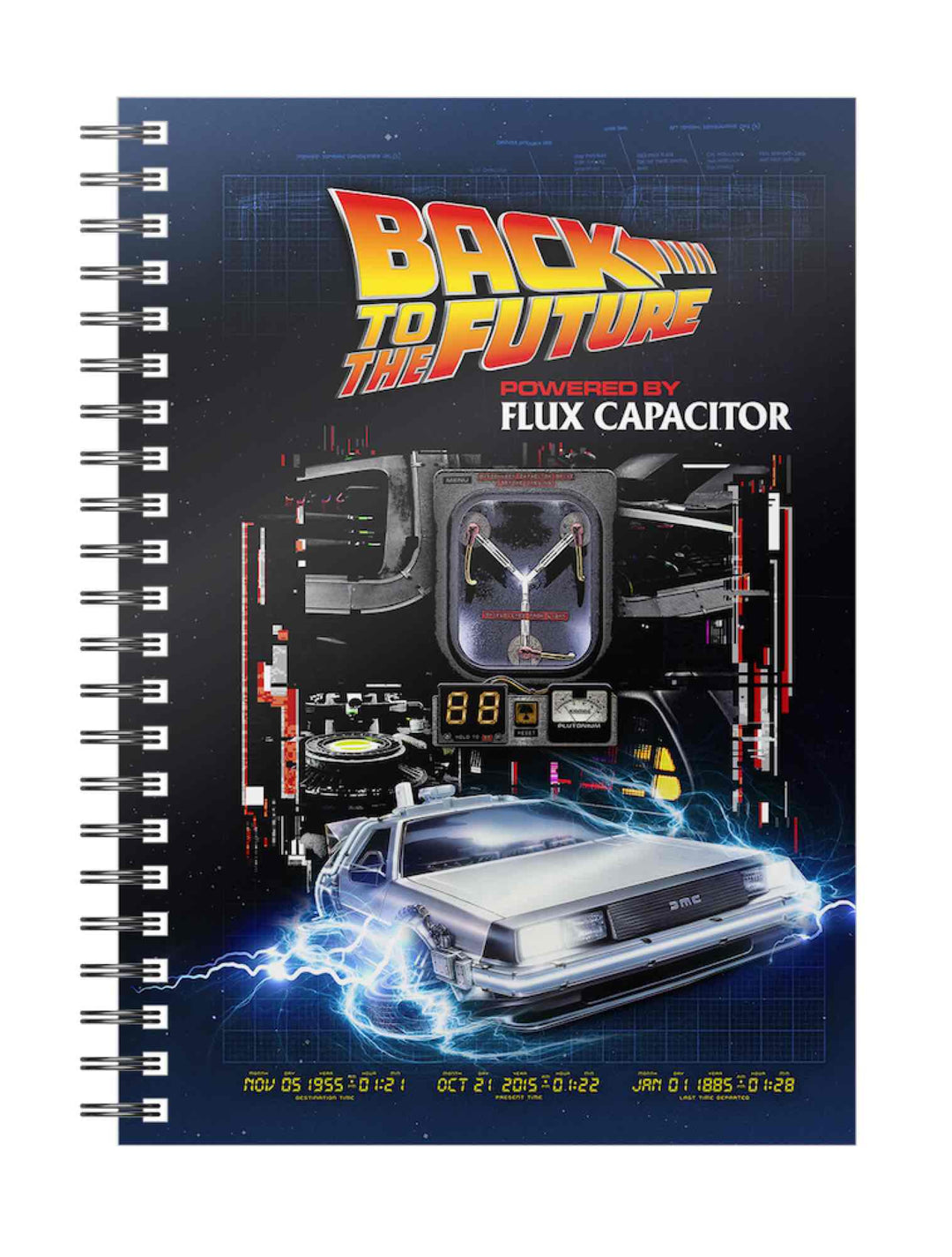 Back to the Future Flux Capacitor Movie Notebook Spiral Journal