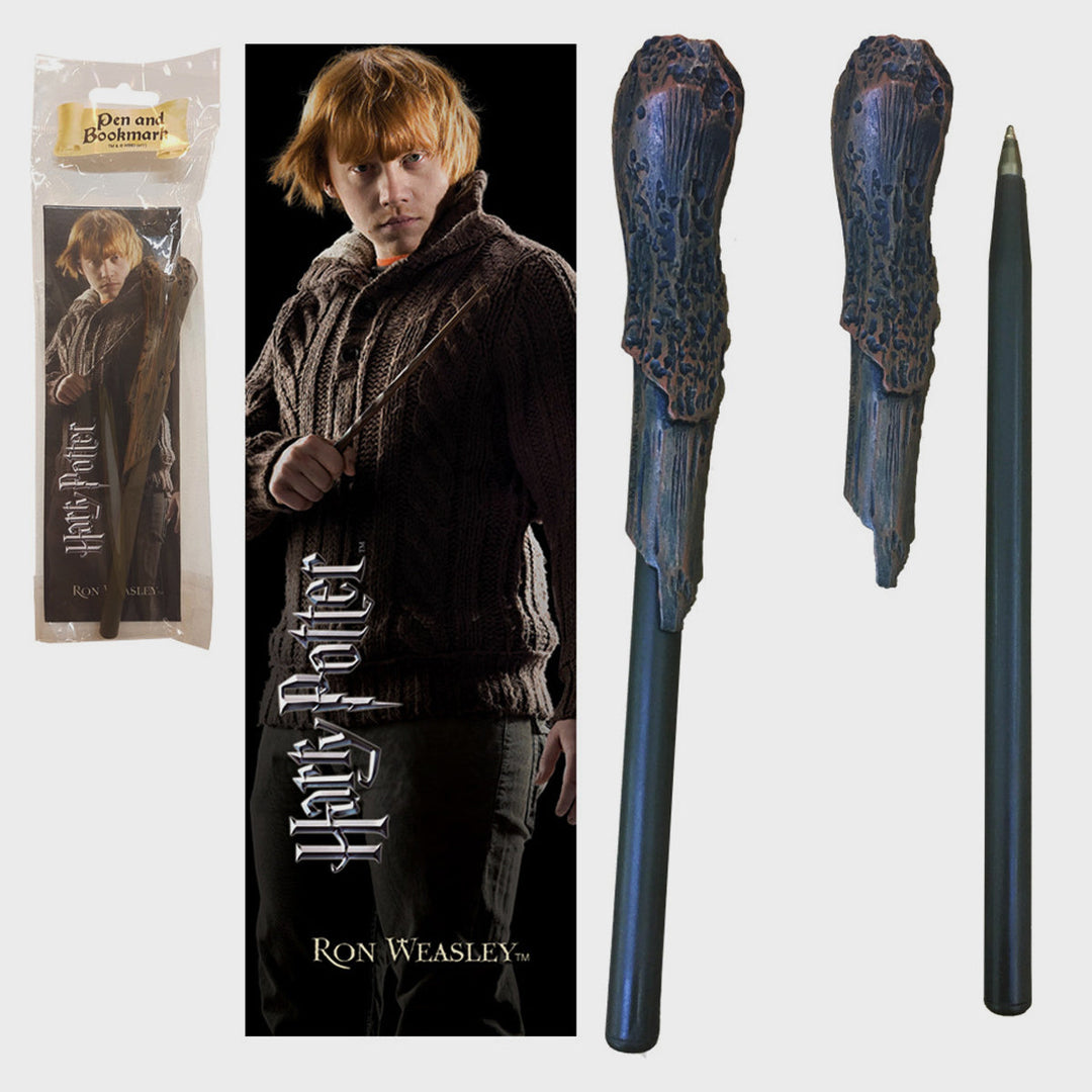 The Noble Collection Ron Weasley Harry Potter Wand Pen & Bookmark