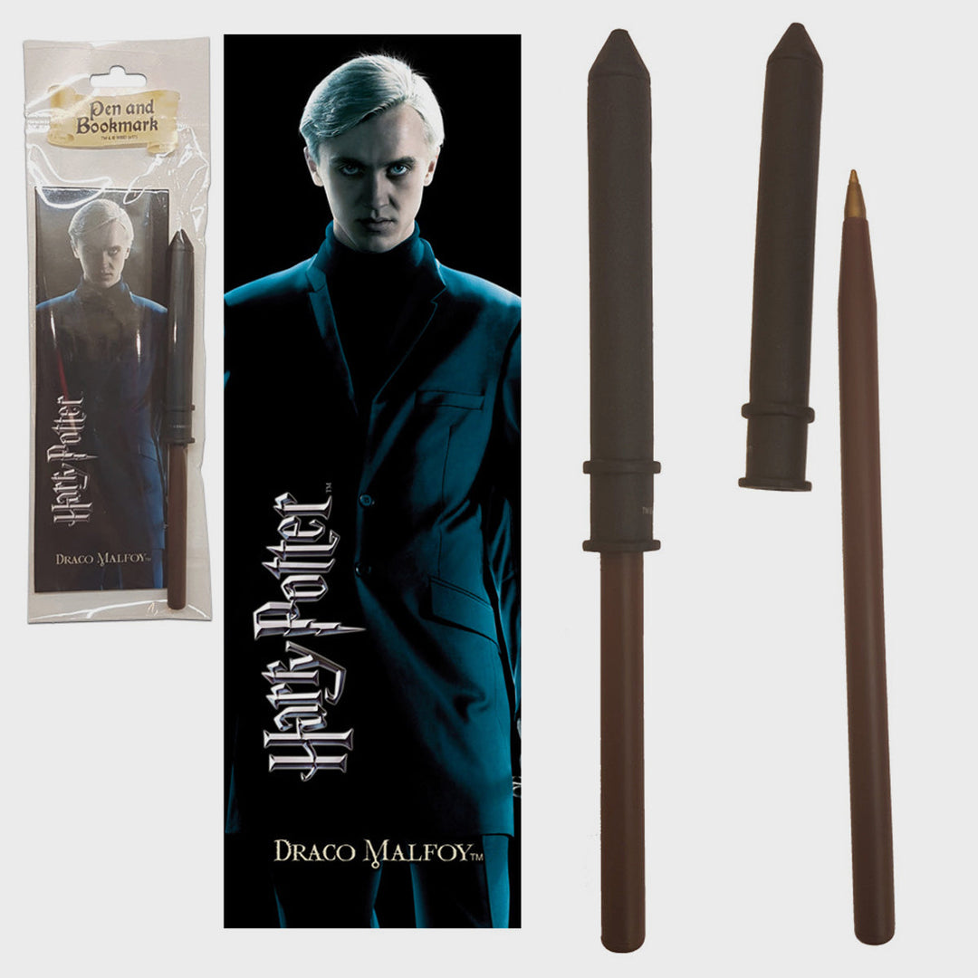 The Noble Collection Draco Malfoy Harry Potter Wand Pen and Bookmark