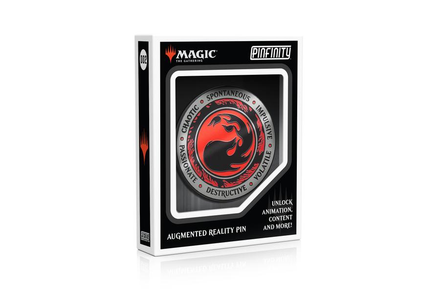 Pinfinity Red Mana Crest Magic The Gathering AR Collectible Pin