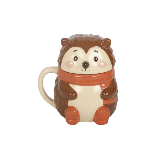 Hazel Hedgehog Lidded Mug, alternate view