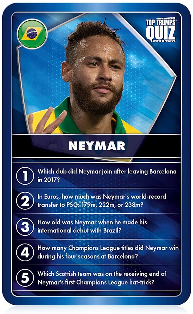 Top Trumps Quiz World Football Stars Card Game