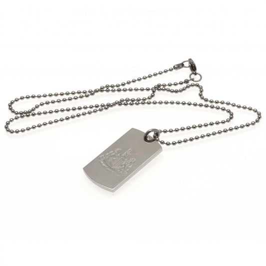 Newcastle United FC Engraved Dog Tag & Chain, alternate view