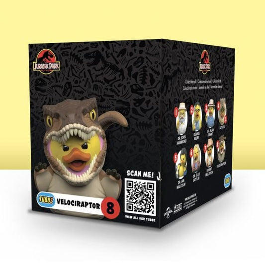 Jurassic Park Velociraptor Tubbz Boxed Figure, alternate view