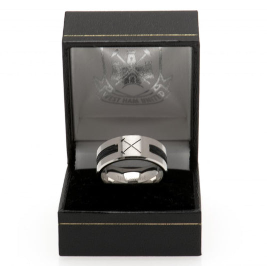 West Ham United FC Black Inlay Ring Medium HM, alternate view