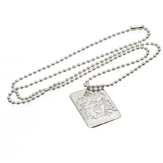 Liverpool FC Silver Plated Dog Tag & Chain, alternate view