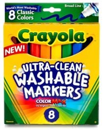 Crayola Ultra Clean Eco Washable Markers Set of 8 Broadline