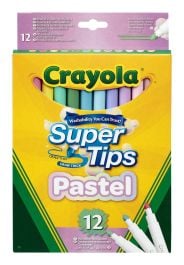Crayola Supertips Markers 12 Pack Bright Pastel Edition