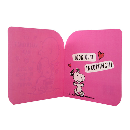 Valentine's Card for One I Love - Cute PEANUTS™ Hug Design