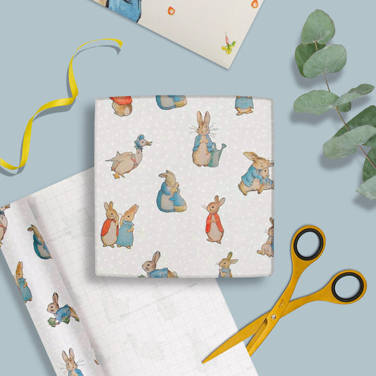 6M Wrapping Paper - 3 x 2M Rolls in 1 Cute Peter Rabbit™ Design