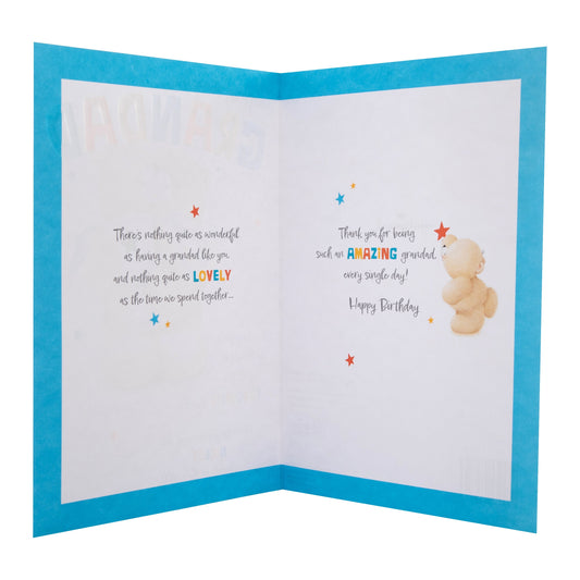 Birthday Card for Grandad - Forever Friends Bear with Trophy Design