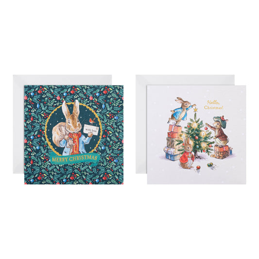 Christmas Cards - Pack of 16 in 2 Peter Rabbit™ Designs